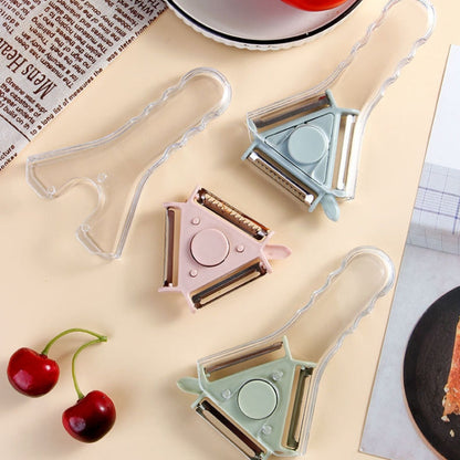 2 PCS 3 in 1 Peeler Vegetable And Fruit Peeler, Pink, Green, Blue