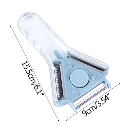 2 PCS 3 in 1 Peeler Vegetable And Fruit Peeler, Pink, Green, Blue