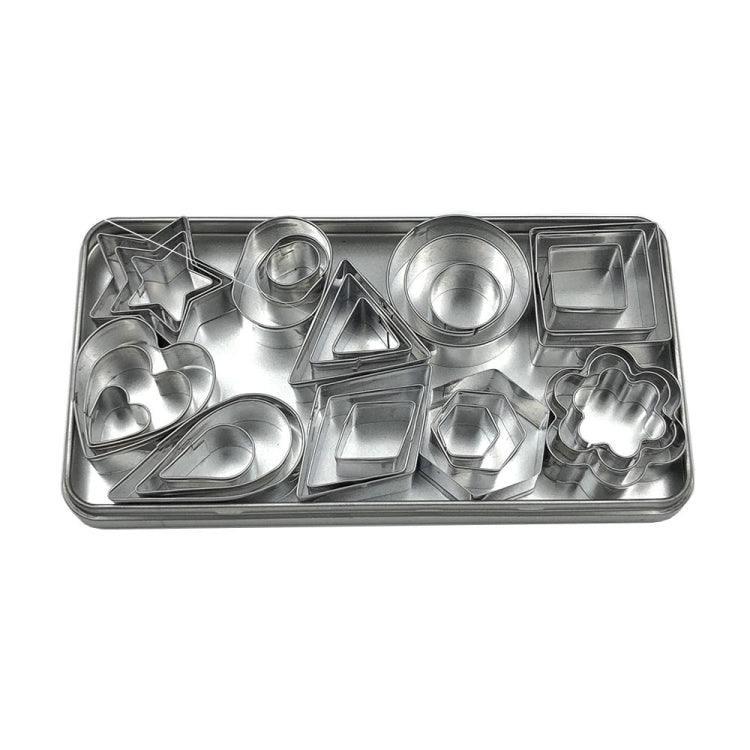 Keksform aus Edelstahl, 30 Stück/Set, 27 Stück/Set