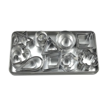 Keksform aus Edelstahl, 30 Stück/Set, 27 Stück/Set
