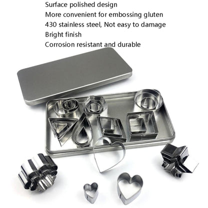 Keksform aus Edelstahl, 30 Stück/Set, 27 Stück/Set