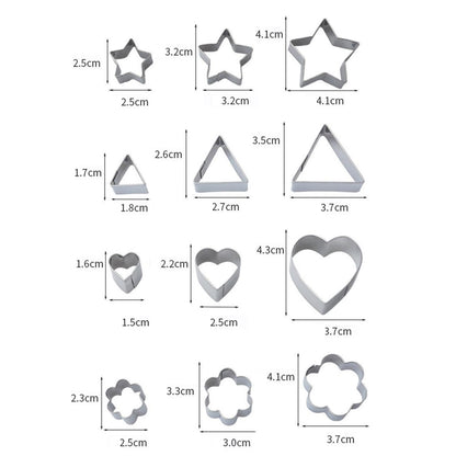 Keksform aus Edelstahl, 30 Stück/Set, 27 Stück/Set