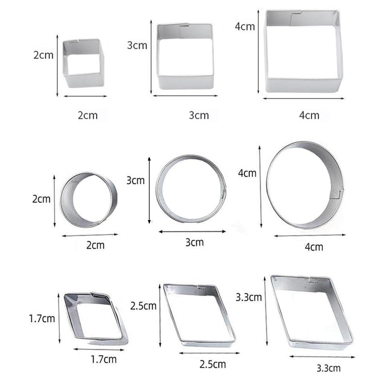 Keksform aus Edelstahl, 30 Stück/Set, 27 Stück/Set