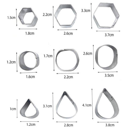 Keksform aus Edelstahl, 30 Stück/Set, 27 Stück/Set