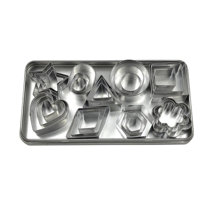Keksform aus Edelstahl, 30 Stück/Set, 27 Stück/Set