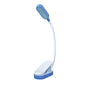 9 LEDs Mini Clip Desk Lamp USB Charging Student Eye Protection Reading Lamp, Blue and White, Black