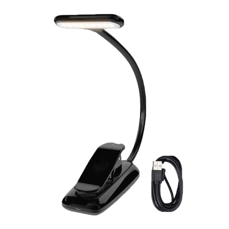 8021 Mini-Buch-Clip-Licht, LED-Noten-Augenschutz-Leselampe, Schwarz, Weiß