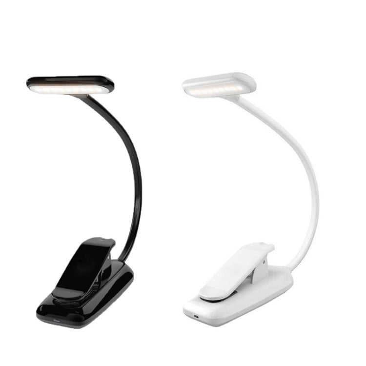 8021 Mini-Buch-Clip-Licht, LED-Noten-Augenschutz-Leselampe, Schwarz, Weiß