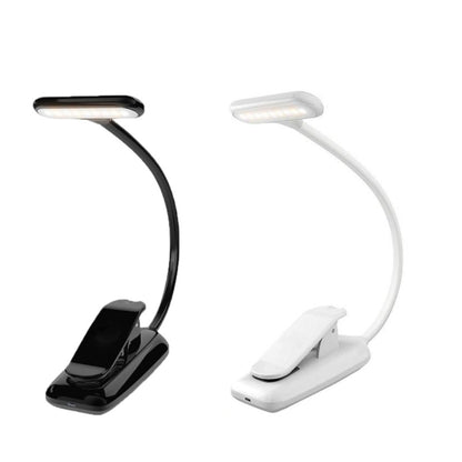8021 Mini-Buch-Clip-Licht, LED-Noten-Augenschutz-Leselampe, Schwarz, Weiß