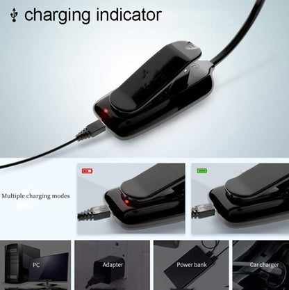 8021 Mini-Buch-Clip-Licht, LED-Noten-Augenschutz-Leselampe, Schwarz, Weiß