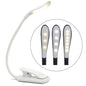 8027D-2 7 Perlen LED Augenschutz Leseklappbuch Clip Licht, Weiß, Schwarz
