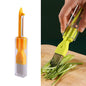 Home Kitchen Multifunktionaler Frühlingszwiebelschäler, Grün, Gelb, Orange