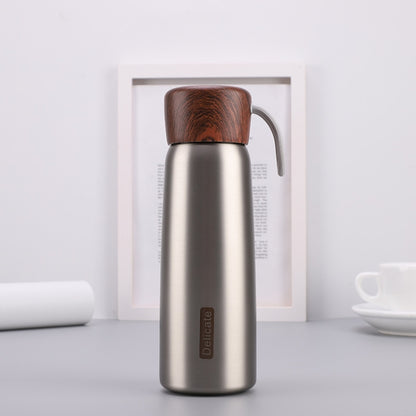 Zarte Thermoskanne aus Edelstahl 304 mit Holzmaserung, 400 ml, 500 ml