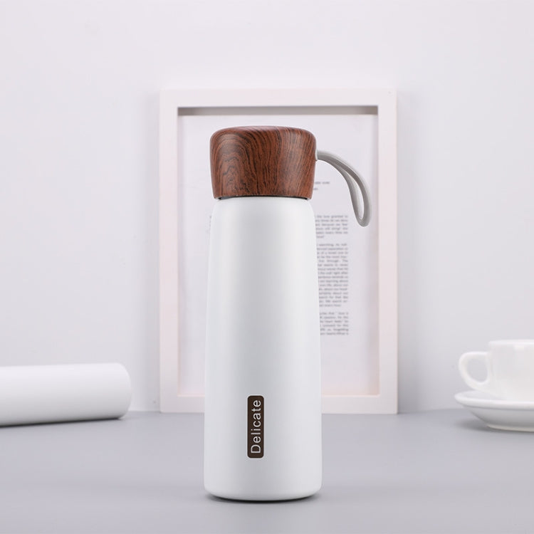 Zarte Thermoskanne aus Edelstahl 304 mit Holzmaserung, 400 ml, 500 ml