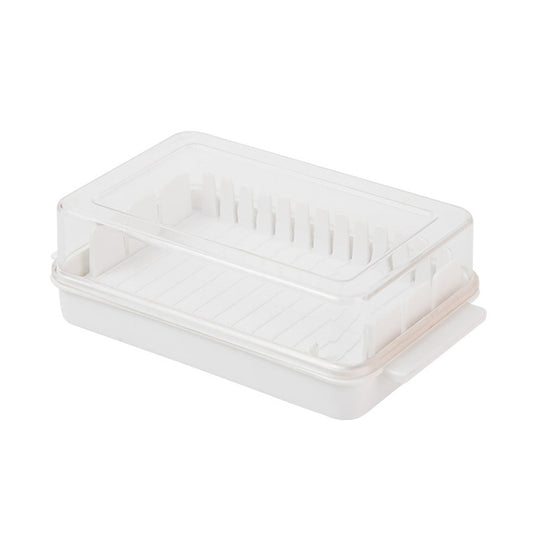 Transparente Butterschneider-Aufbewahrungsbox mit großem Fassungsvermögen, Butterschneider-Box (weiß)