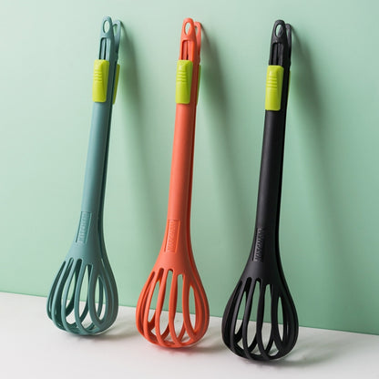 Mehrzweck-Nylon-Schneebesen, Lebensmittelclip, manuelles Mixer-Backwerkzeug, Grün, Schwarz, Orange