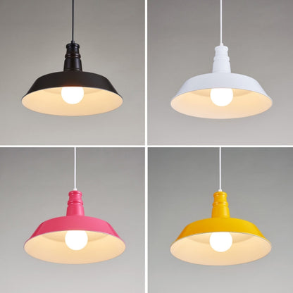 Bedroom Dining Bar Wrought Iron Single Head Chandelier, Without Bulb, 26cm (Black), 26cm (White), 26cm (Pink), 26cm (Yellow), 26cm (Blue), 26cm (Green), 26cm (Red), 36cm (Black), 36cm (White), 36cm (Pink), 36cm (Yellow), 36cm (Blue), 36cm (Green)      ...