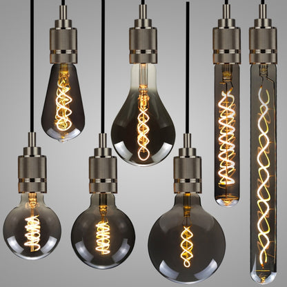 Galvanische Rauchgraue Warmlicht-LED-Glühbirne Retro-Lampe, ST64, G80, G95, T185, T300