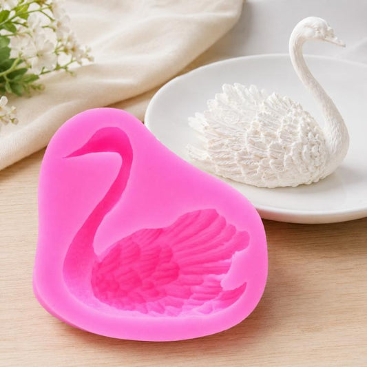 2 Stück Schwanen-Backform aus Silikon für Kuchendekoration, Schwan