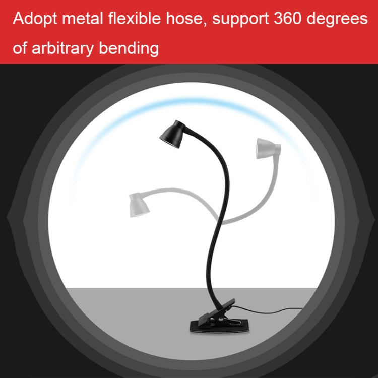 668A001 USB-Schreibtischlampe mit 360-Grad-Biegeschlauch, Spezifikationen:, Weiß stufenloses Dimmen, Schwarz stufenloses Dimmen, Weiß mit zwei Geschwindigkeiten Dimmen, Schwarz mit zwei Geschwindigkeiten Dimmen