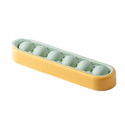 Selbstgemachte Silikonform zur Aufbewahrung von schnellgefrorenen Eiswürfeln, Gelbgrün, Graugelb