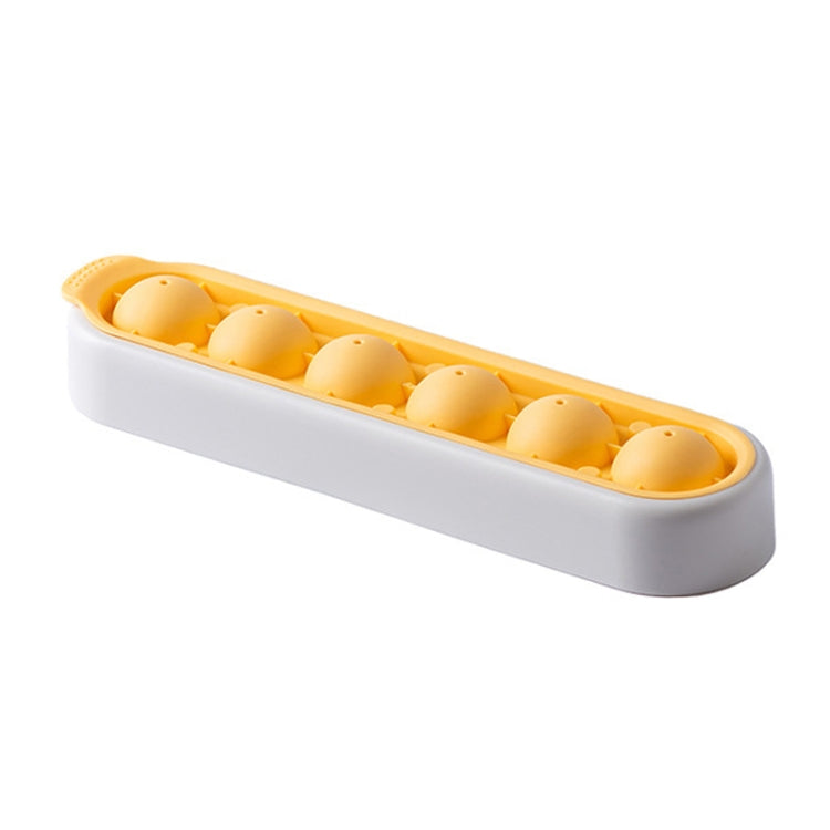 Selbstgemachte Silikonform zur Aufbewahrung von schnellgefrorenen Eiswürfeln, Gelbgrün, Graugelb