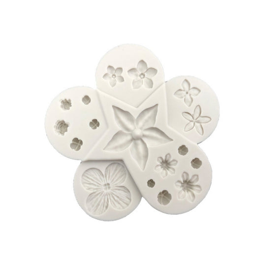 Blumen- und Blattkombination Silikonform Fondant DIY Modellierwerkzeug, DIY Modellierwerkzeug