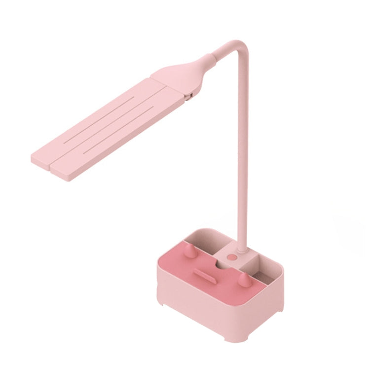TD6 Student Handyhalter Stifthalter Augenschutz USB Schreibtischlampe, Weiß, Pink, Grün