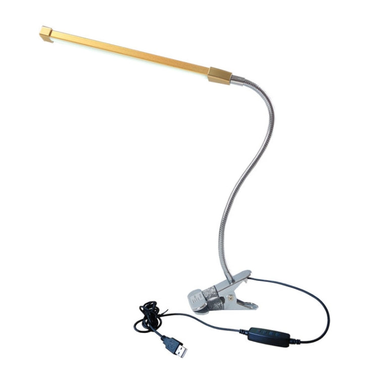 USB-Clip-Lampe Student Augenschutz LED Dimmbare Schreibtischleuchte, Lila, Gold, Schwarz, Silber