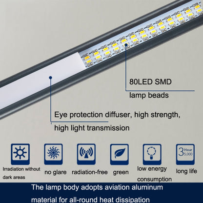 USB-Clip-Lampe Student Augenschutz LED Dimmbare Schreibtischleuchte, Lila, Gold, Schwarz, Silber