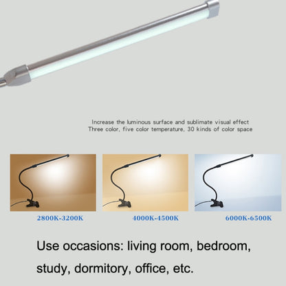 USB-Clip-Lampe Student Augenschutz LED Dimmbare Schreibtischleuchte, Lila, Gold, Schwarz, Silber