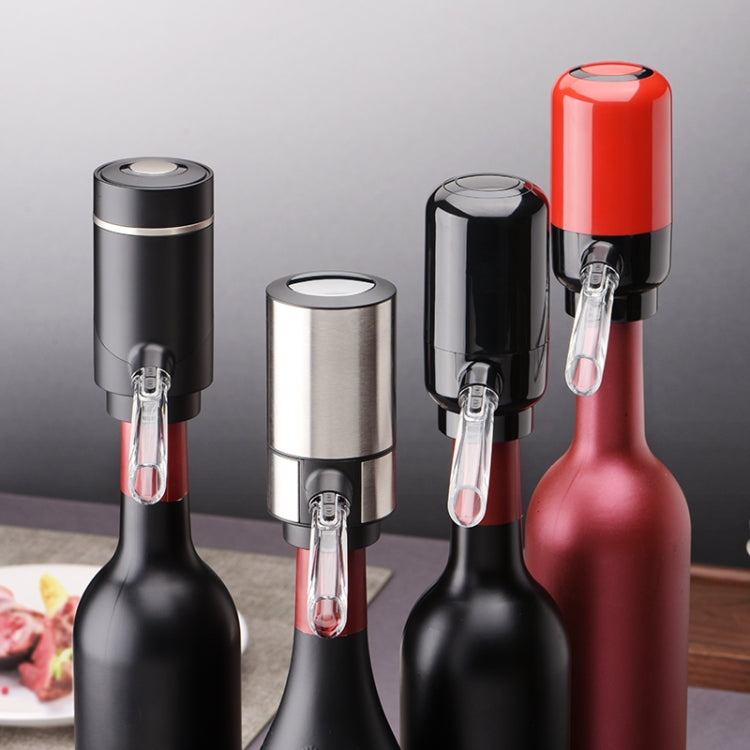 Elektrischer Rotwein-Dekanter-Spender, Stil:, rotes ABS, Edelstahl, Edelstahl mit Sockel