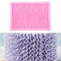 Food Grade Fondant Silicone Mold Pleated Skirt Cake Decorating Tool, CC562