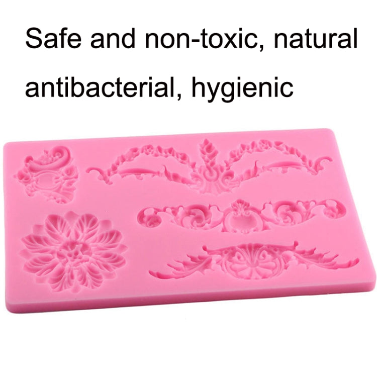 Silikonform für Kuchenrand mit Blumenmotiv, CF394