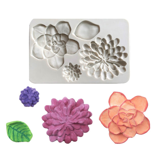 Große Blume Schokoladen-Fondant-Kuchen-Silikonform, Große Blume