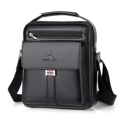 WEIXIER D244 Men Shoulder Bag Large Capacity Business Retro Messenger Bag, D244 Brown, D244 Black