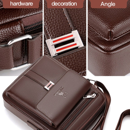 WEIXIER D244 Men Shoulder Bag Large Capacity Business Retro Messenger Bag, D244 Brown, D244 Black