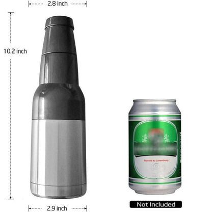 12oz 304 Edelstahl Vakuumisolierte Thermobecher für Dosenbierkühler, Edelstahlfarbe