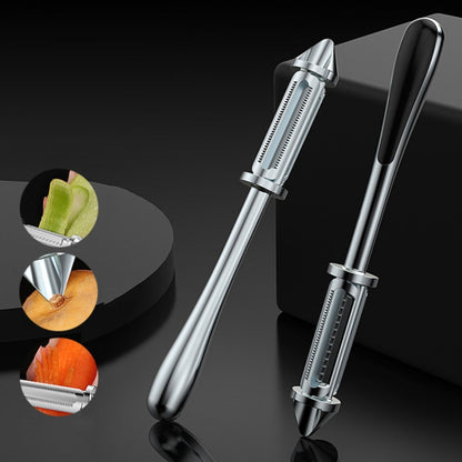 Multifunktionales Obstschälmesser aus Edelstahl, 3 in 1, 5 in 1