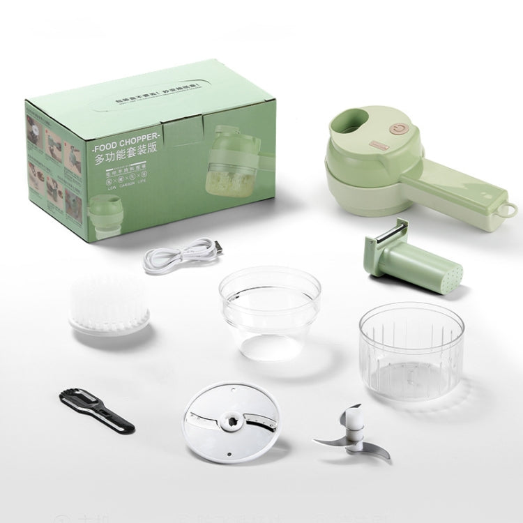 4-in-1-Handheld-Gemüseschneider-Set, Knoblauch-Schlammstampfer, Knoblauchzerkleinerer, Knoblauchzerkleinerer