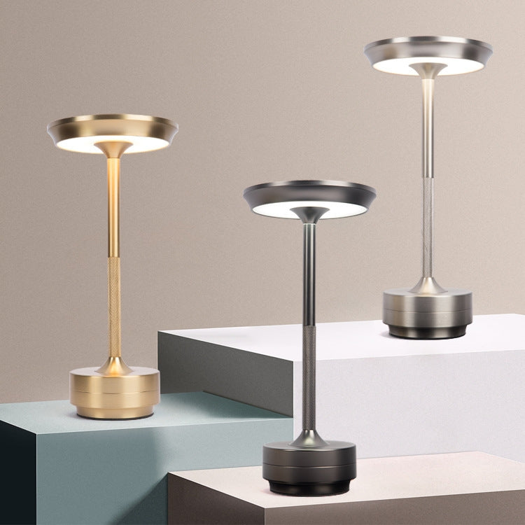 Wiederaufladbare Schreibtischlampe, abnehmbare Schreibtischlampe, Bar-Atmosphäre, Nachtlicht, Gold, Silber, Schwarz
