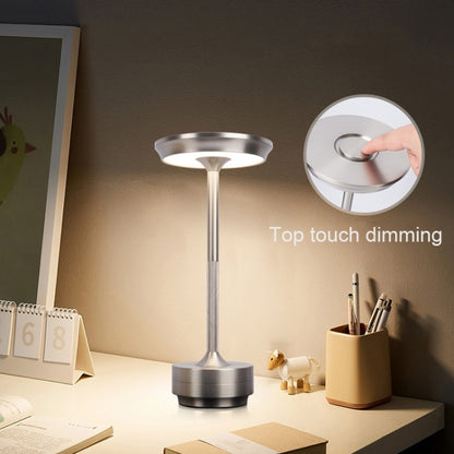 Wiederaufladbare Schreibtischlampe, abnehmbare Schreibtischlampe, Bar-Atmosphäre, Nachtlicht, Gold, Silber, Schwarz