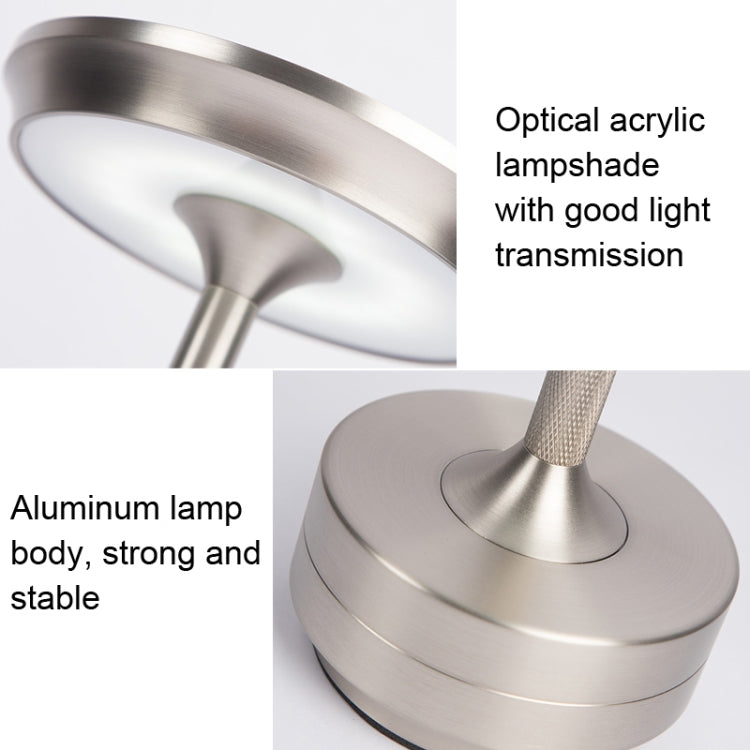 Wiederaufladbare Schreibtischlampe, abnehmbare Schreibtischlampe, Bar-Atmosphäre, Nachtlicht, Gold, Silber, Schwarz