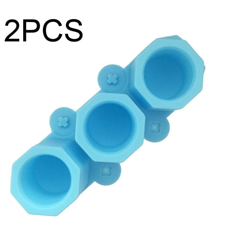 2 PCS 3 Grid Silicone Diamond Ice Tray Succulent Flower Pot Mold DIY Plaster Mold, Ink Green, Blue, Green