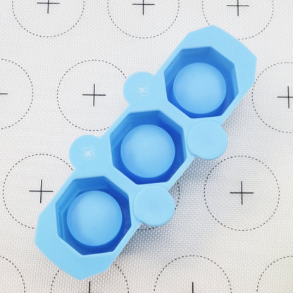 2 PCS 3 Grid Silicone Diamond Ice Tray Succulent Flower Pot Mold DIY Plaster Mold, Ink Green, Blue, Green