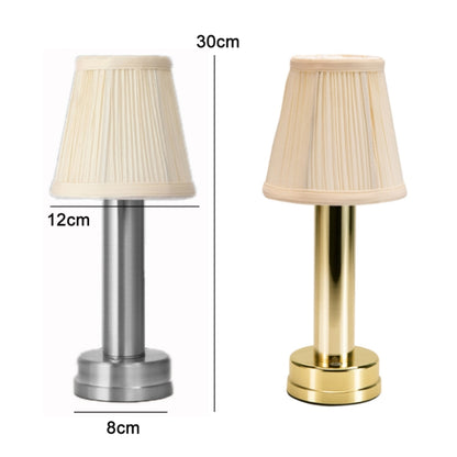 USB-Lade-Ambiente-Licht LED-Nachttischlampe Kleines Nachtlicht, Silber, Golden