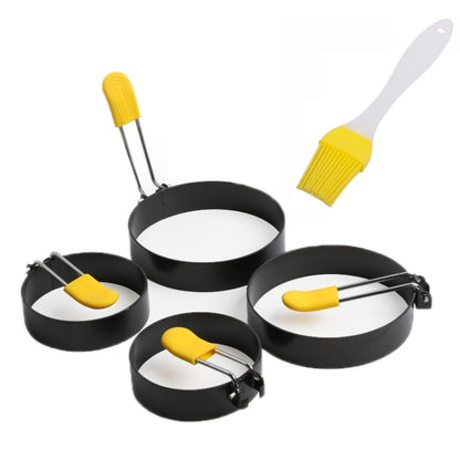 4er-Pack Anti-Hot-Eierringe, antihaftbeschichtete runde Spiegelei-Maker-Form, 4er-Pack Anti-Hot