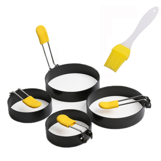 4er-Pack Anti-Hot-Eierringe, antihaftbeschichtete runde Spiegelei-Maker-Form, 4er-Pack Anti-Hot