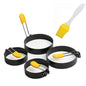 4er-Pack Anti-Hot-Eierringe, antihaftbeschichtete runde Spiegelei-Maker-Form, 4er-Pack Anti-Hot