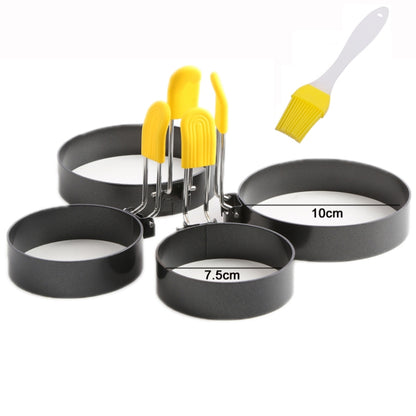4er-Pack Anti-Hot-Eierringe, antihaftbeschichtete runde Spiegelei-Maker-Form, 4er-Pack Anti-Hot